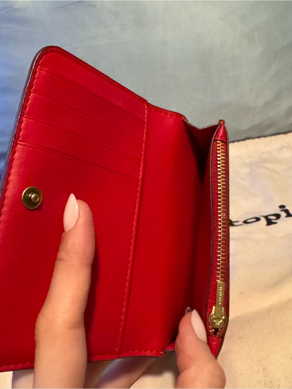 Coach Essential Slim Card Case/Card Holder in Candy Apple Red ❤️🍎❤️ - Picture 11 of 16